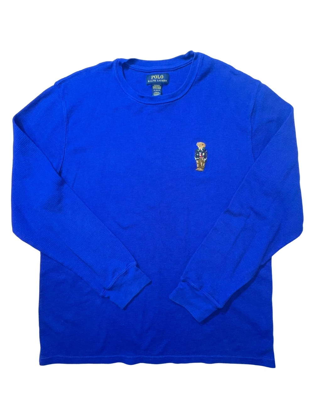 Polo Ralph Lauren Polo Bear Thermal Shirt Men’s XL Blue Waffle Knit